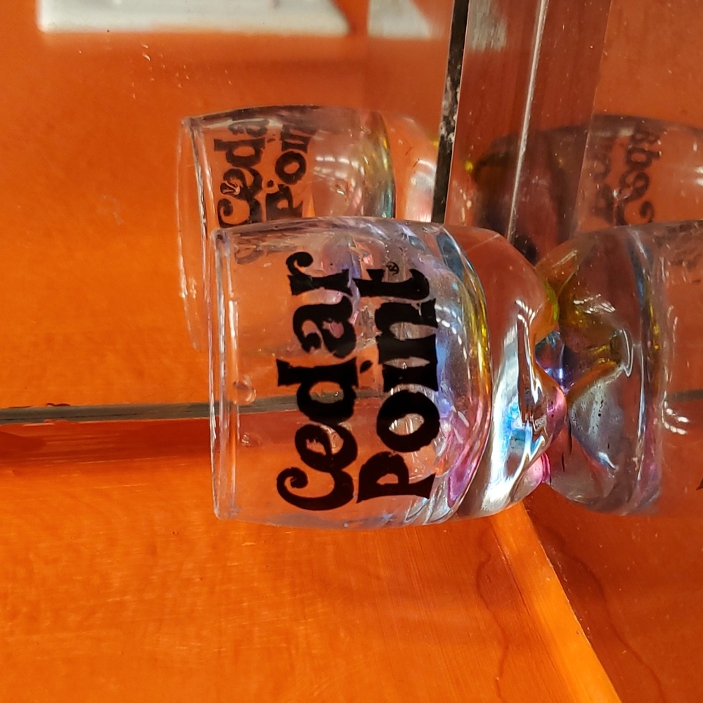 Gently loved! Cedar Point rainbow shotglass 🌈